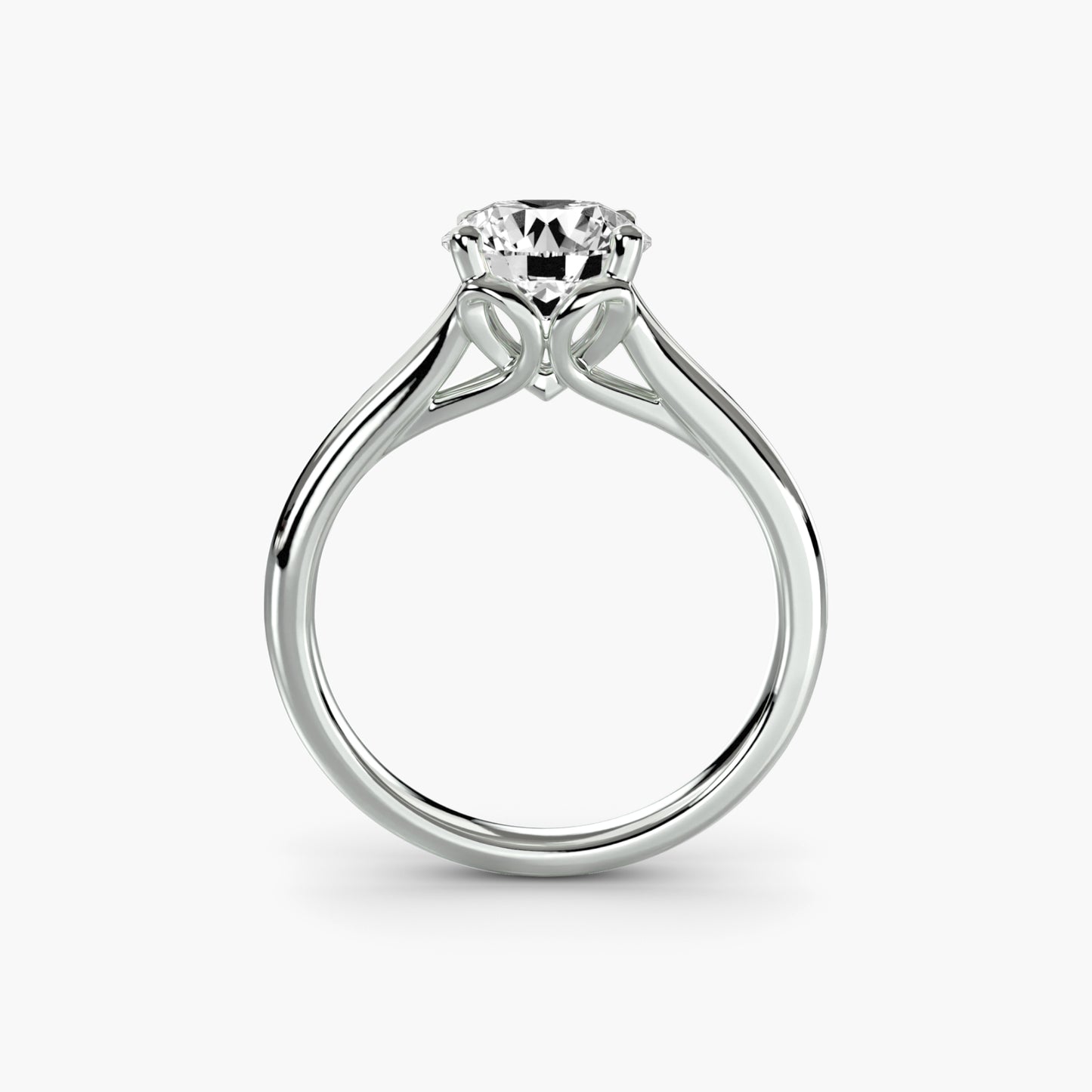 2.2mm | Cathedral Split Band Solitaire Engagement Ring