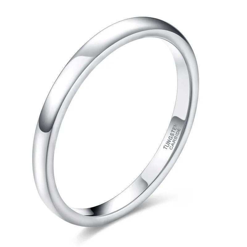 2-8mm | Tungsten Plain Polished Band Ring