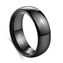 Load image into Gallery viewer, 4-8mm | Tungsten Black Plain Band Ring
