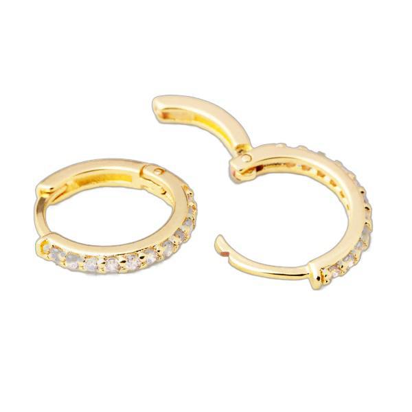 15mm | CZ 18k Gold Filled Hoop Earrings