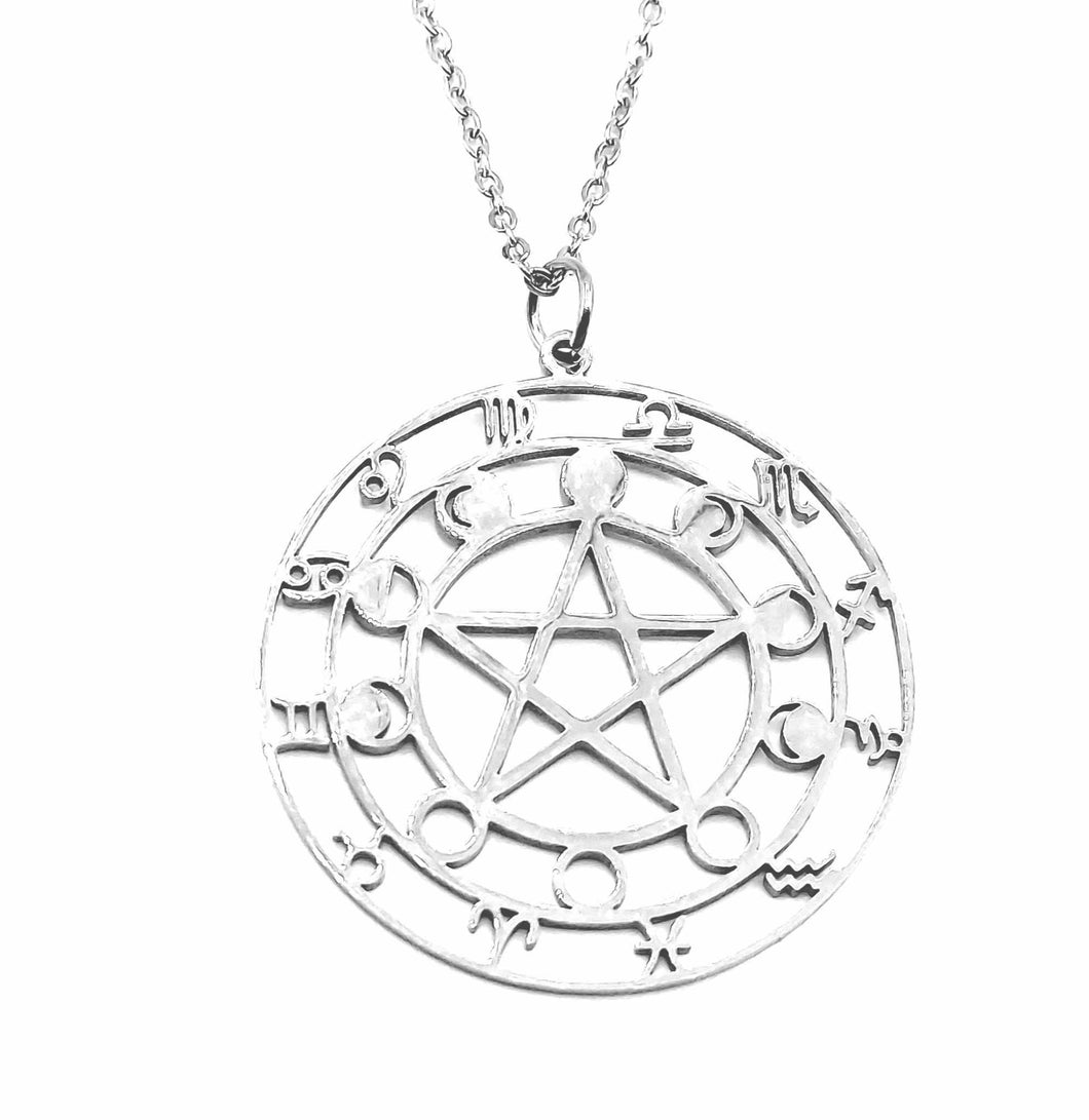 Astrological Spiritual Stainless Steel Necklace