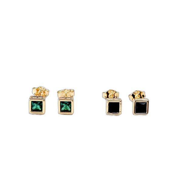 5mm | CZ Square 18k Gold Filled Post Stud Earrings