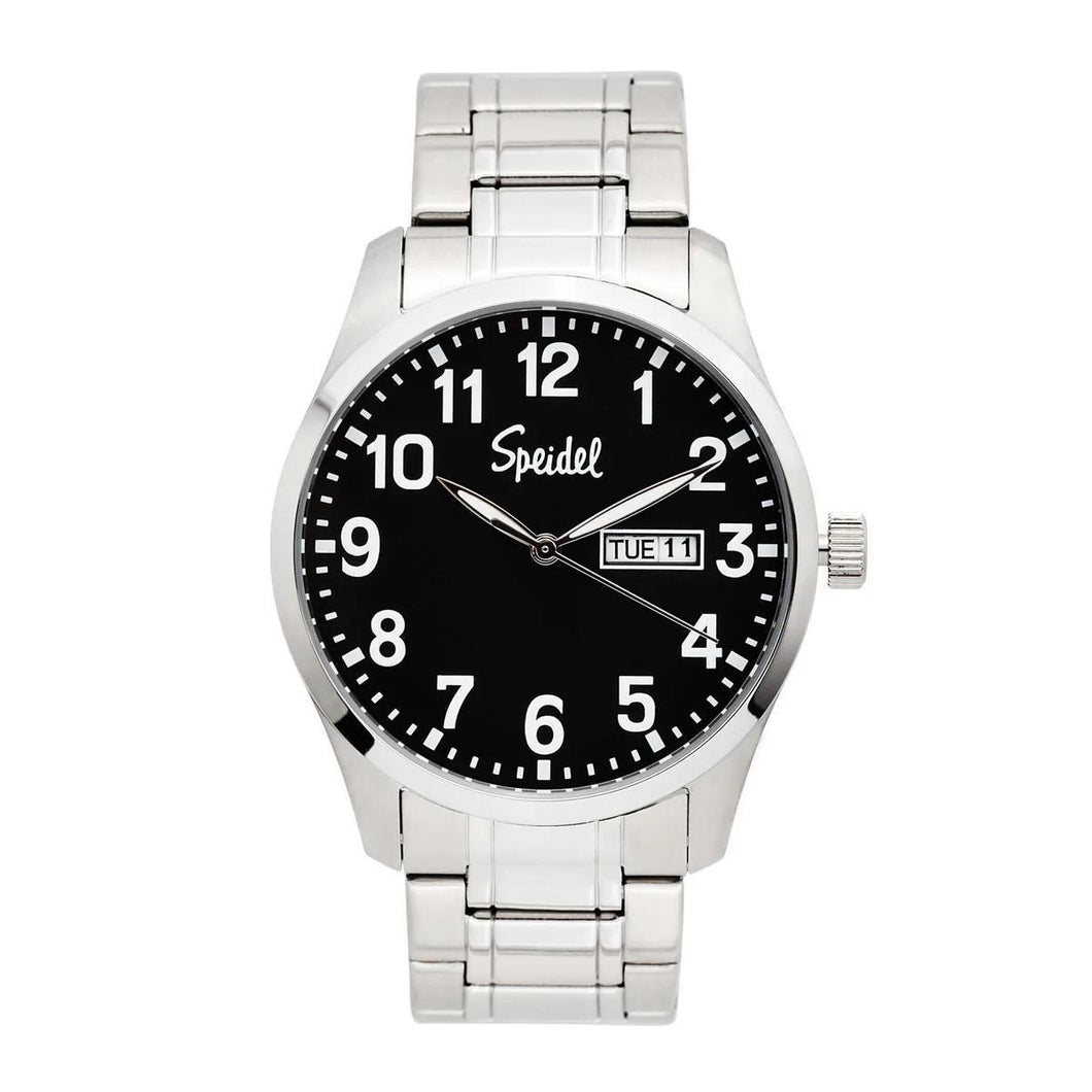 Speidel Metal Link Black Face Watch