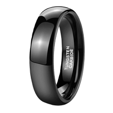 Load image into Gallery viewer, 4-8mm | Tungsten Black Plain Band Ring
