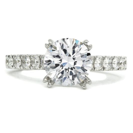 Classic Engagement Ring with Accented Band