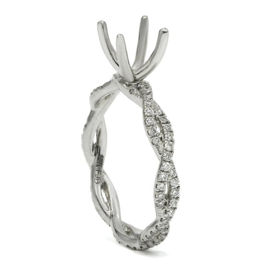 Twist Infinity Diamond Engagement Ring