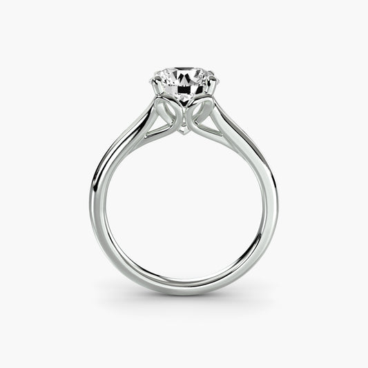 2.2mm | Cathedral Split Band Solitaire Engagement Ring