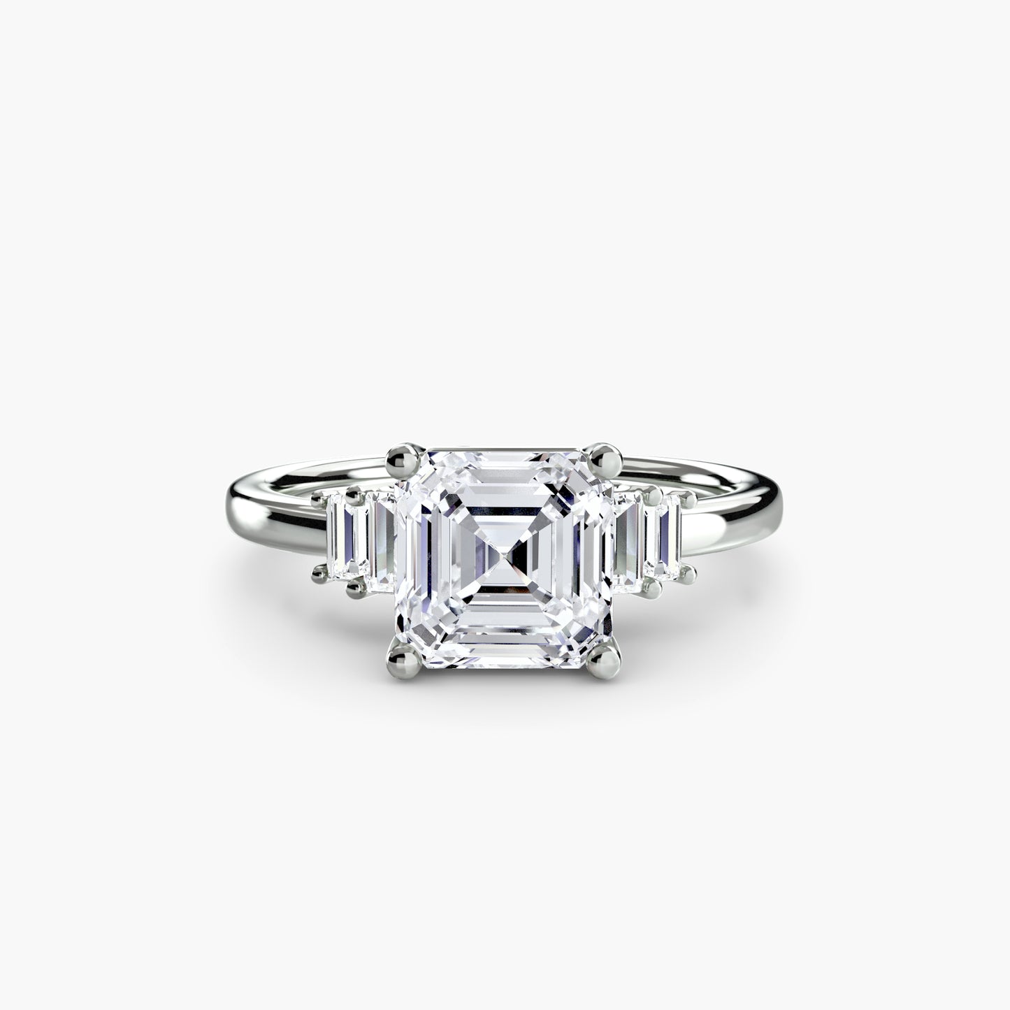 2.0mm | Baguette-Accented Engagement Ring