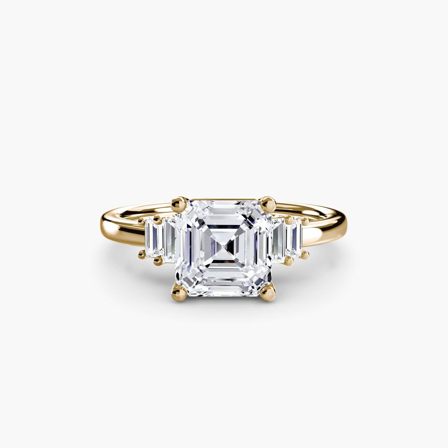 2.0mm | Baguette-Accented Engagement Ring