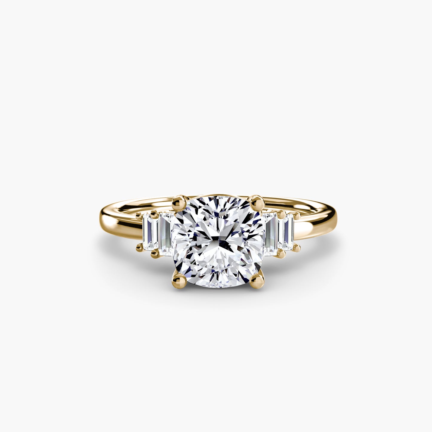 2.0mm | Baguette-Accented Engagement Ring