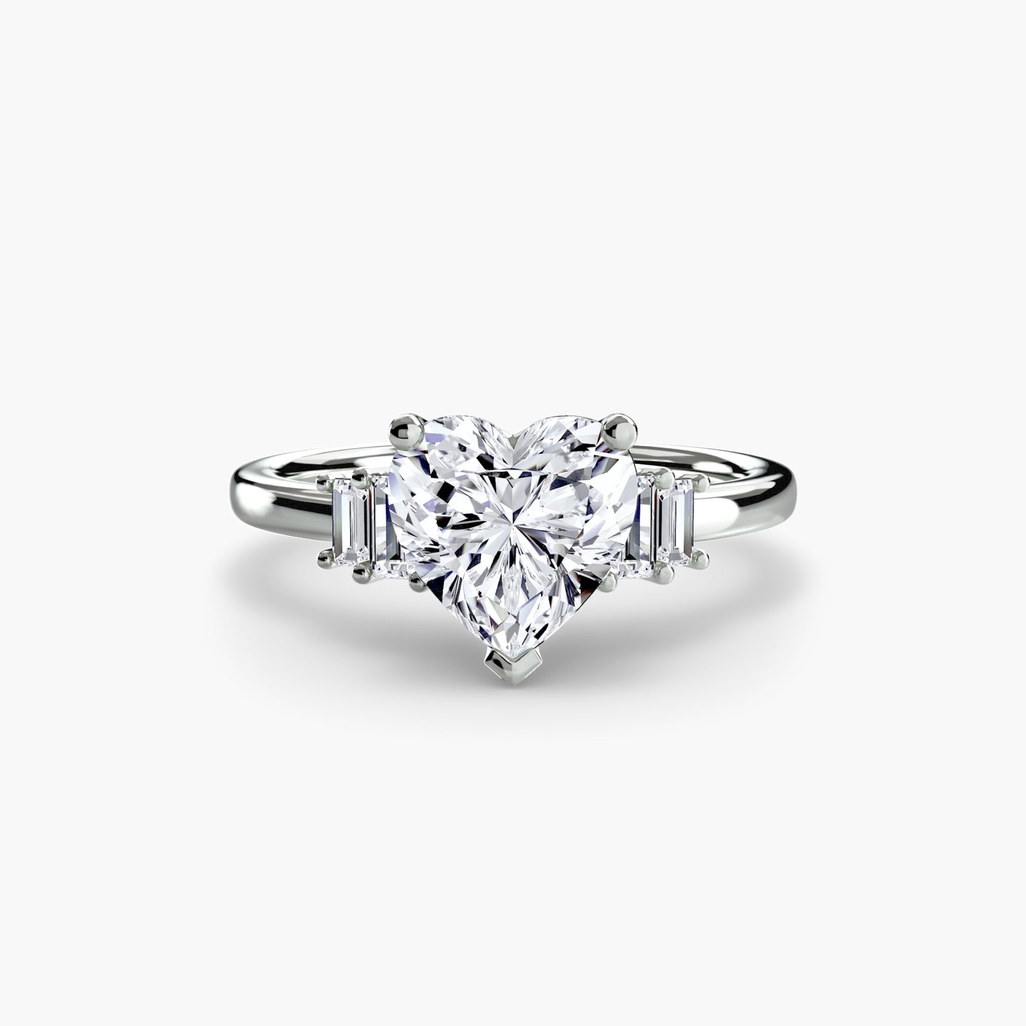 2.0mm | Baguette-Accented Engagement Ring