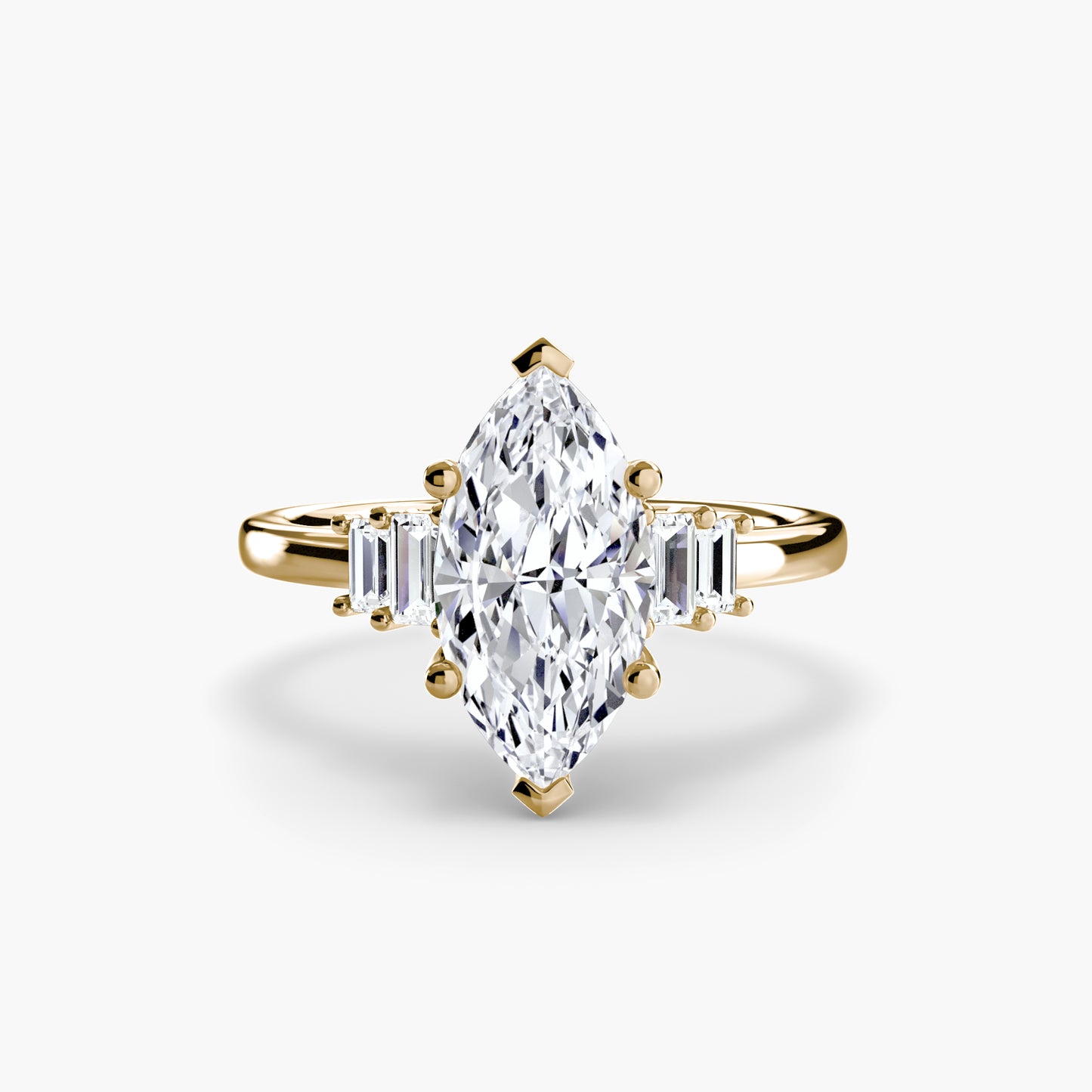 2.0mm | Baguette-Accented Engagement Ring