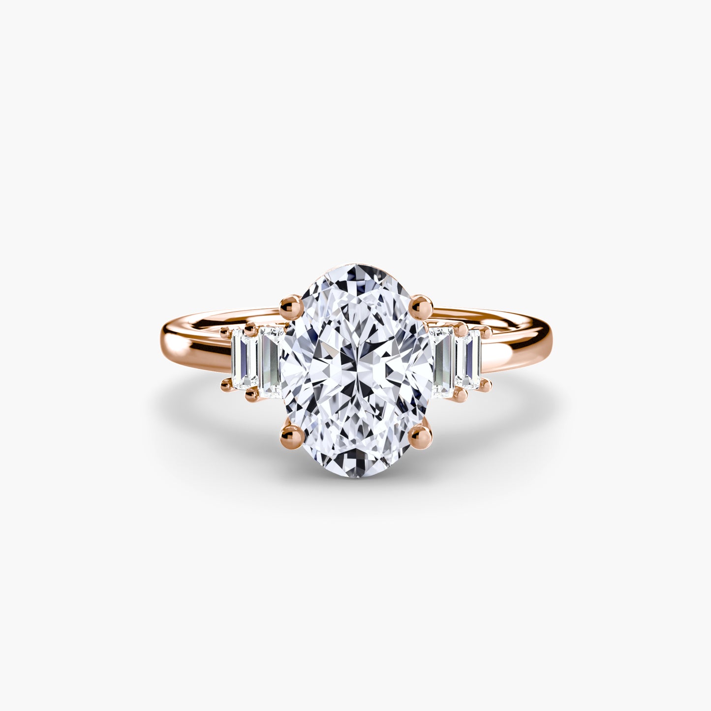 2.0mm | Baguette-Accented Engagement Ring