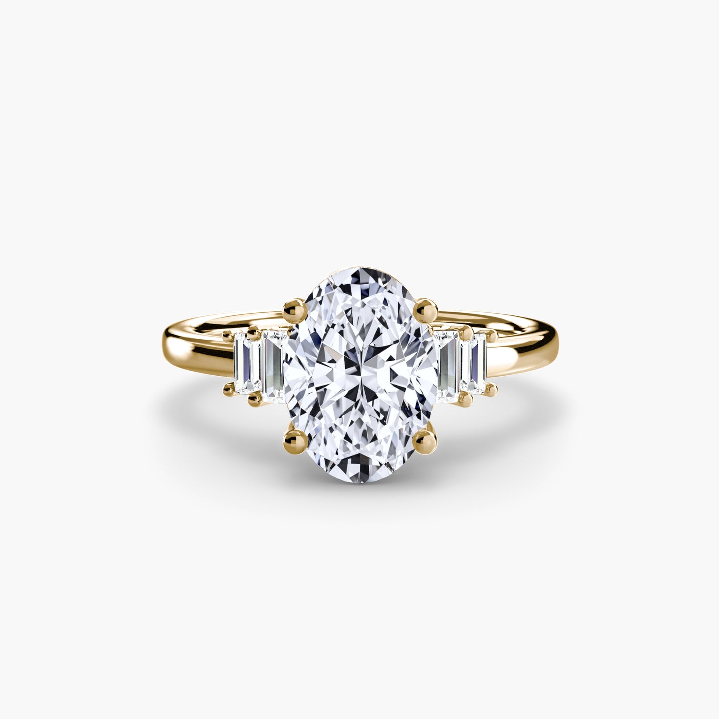 2.0mm | Baguette-Accented Engagement Ring
