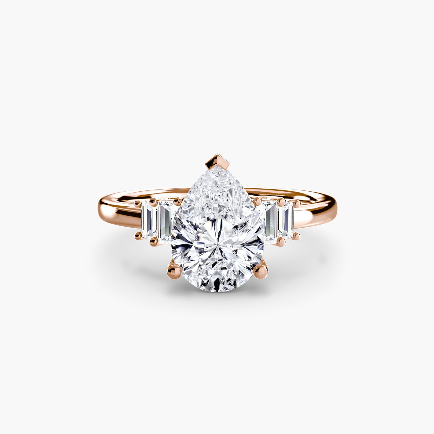 2.0mm | Baguette-Accented Engagement Ring