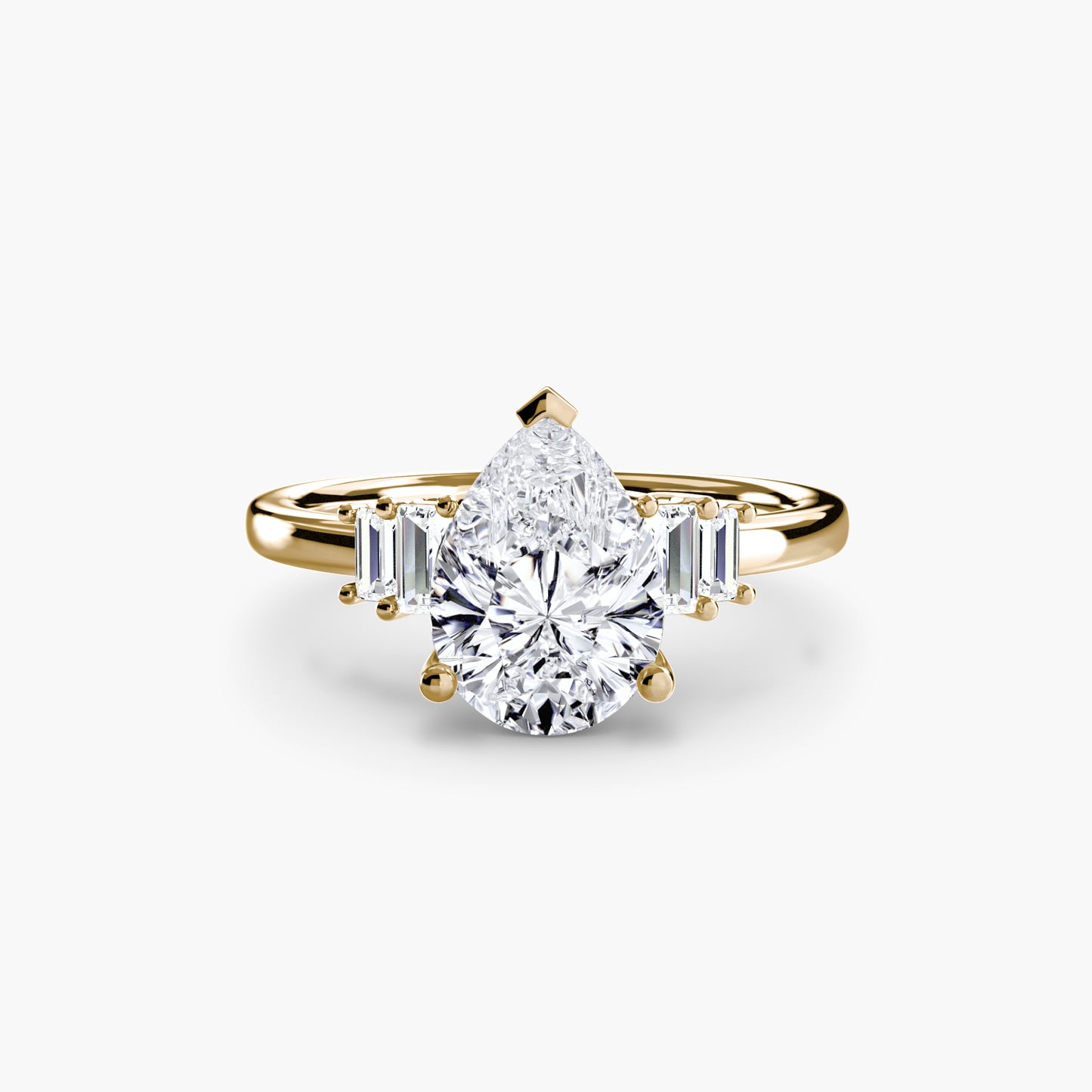 2.0mm | Baguette-Accented Engagement Ring