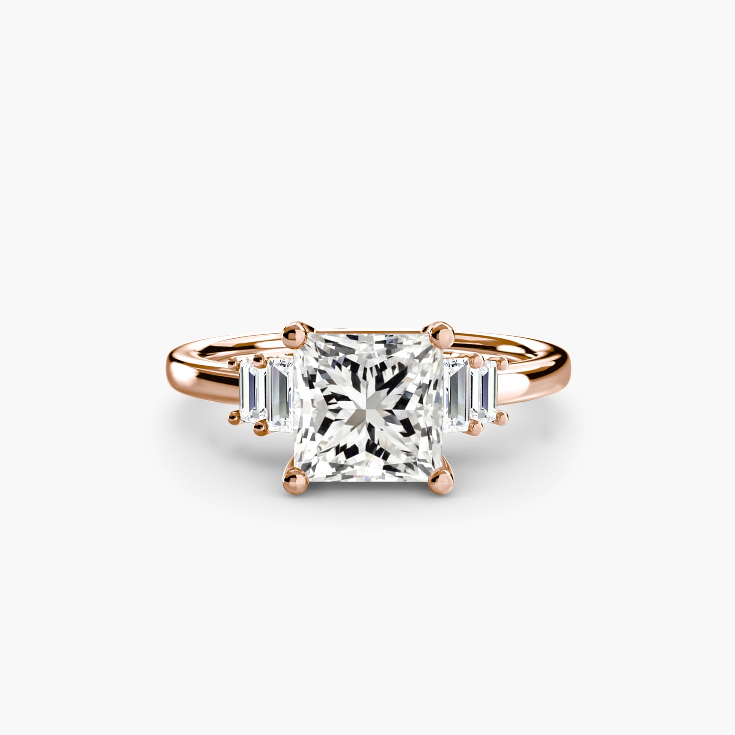 2.0mm | Baguette-Accented Engagement Ring
