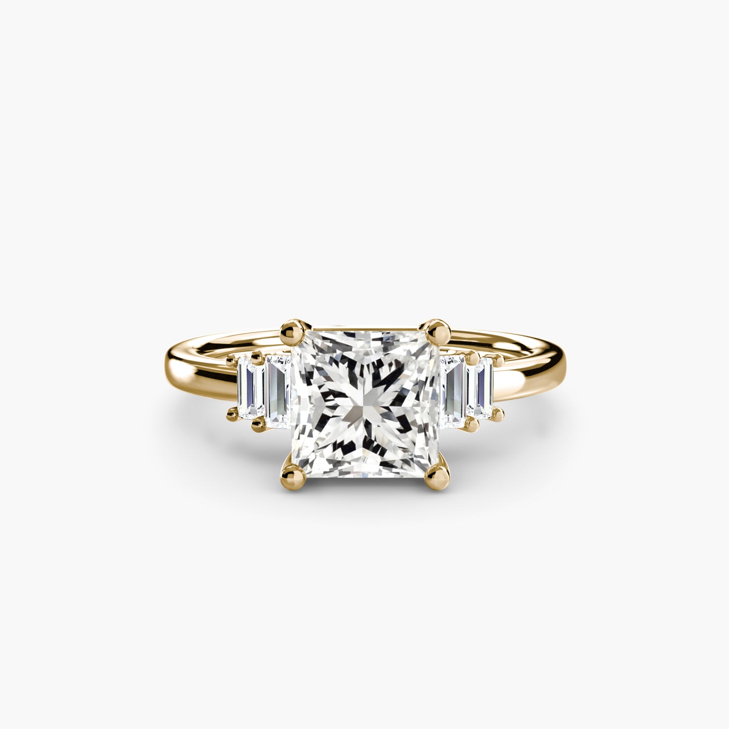 2.0mm | Baguette-Accented Engagement Ring