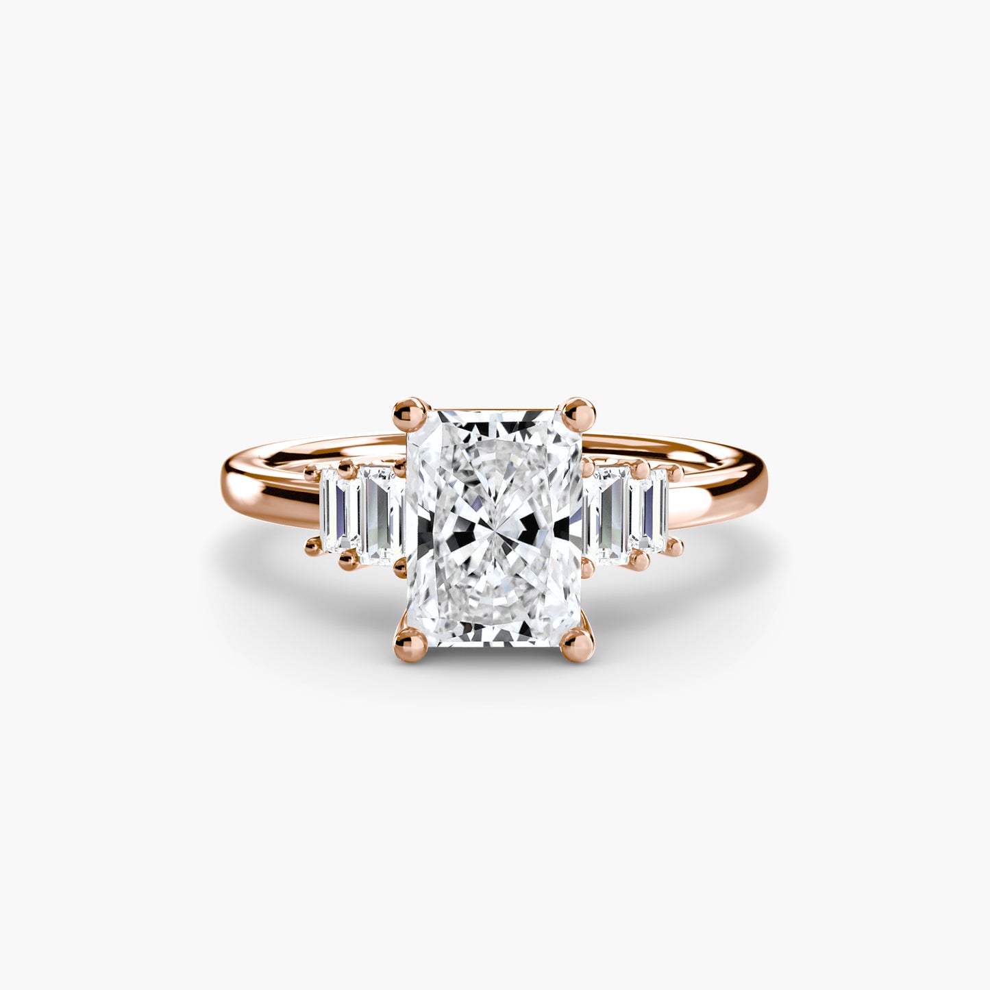 2.0mm | Baguette-Accented Engagement Ring