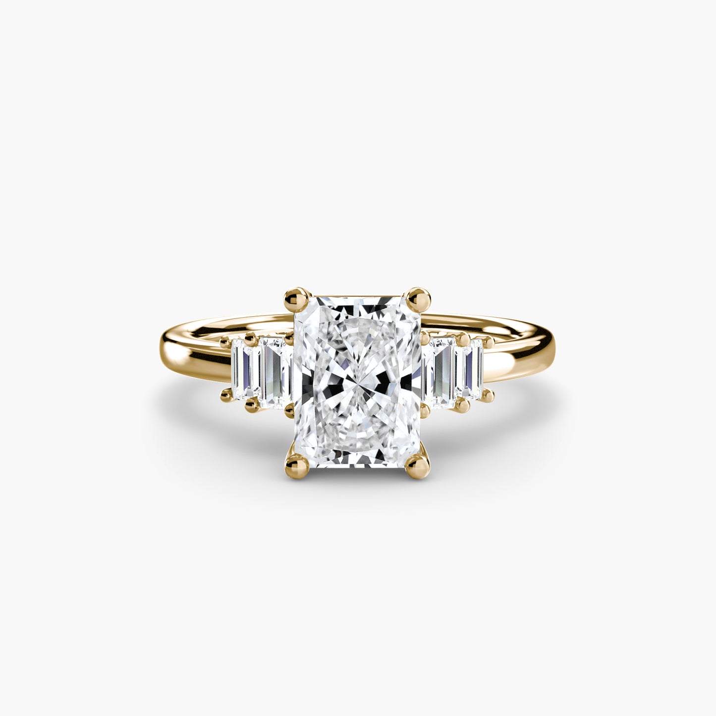 2.0mm | Baguette-Accented Engagement Ring