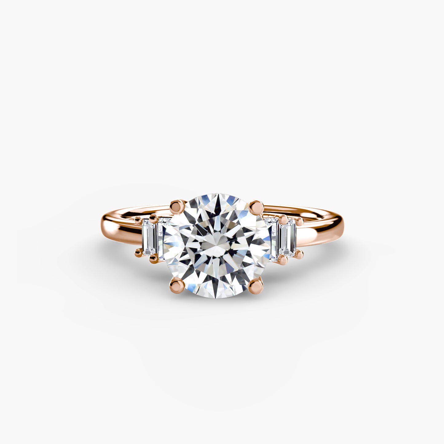 2.0mm | Baguette-Accented Engagement Ring