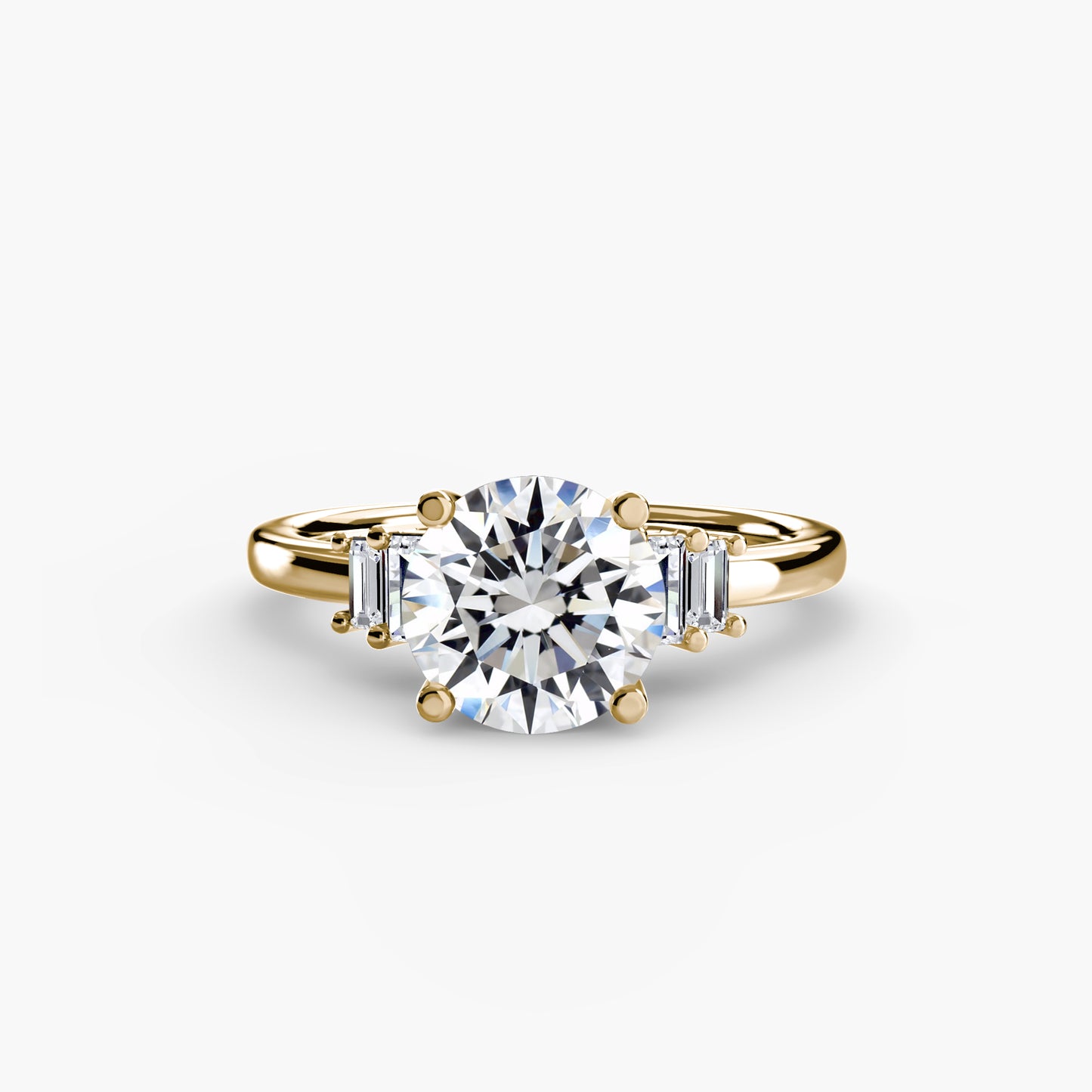 2.0mm | Baguette-Accented Engagement Ring