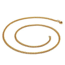 Load image into Gallery viewer, 2-5mm | Curb Link Gold Plated Stainless Steel Chain
