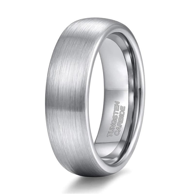 6-8mm | Tungsten Brushed Band Ring