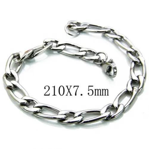 8.5" | 7.5mm Figaro Stainless Steel Chain