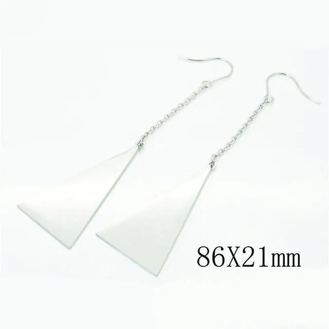 Triangle Geometric Stainless Steel Hook Drop Dangle Earrings