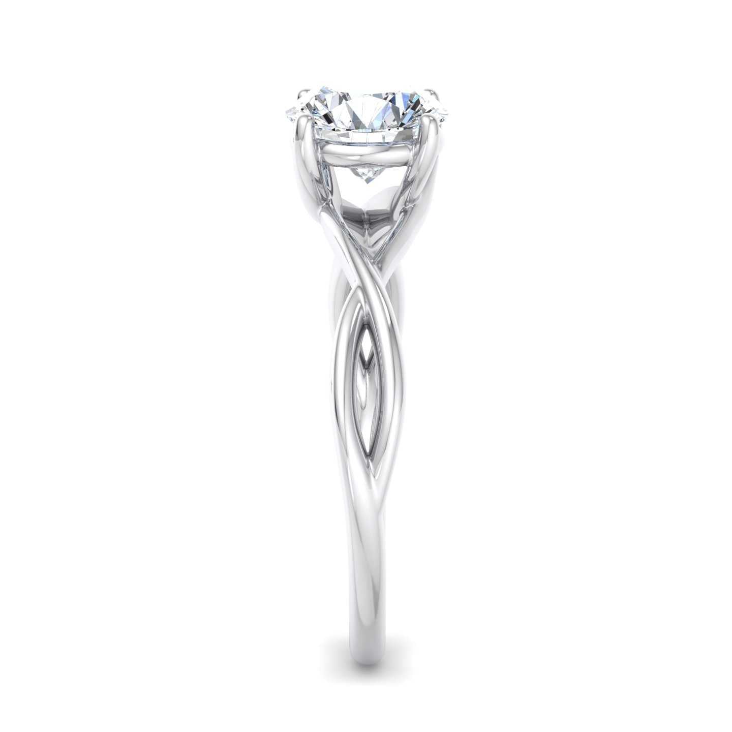 Twist Solitaire Engagement Ring